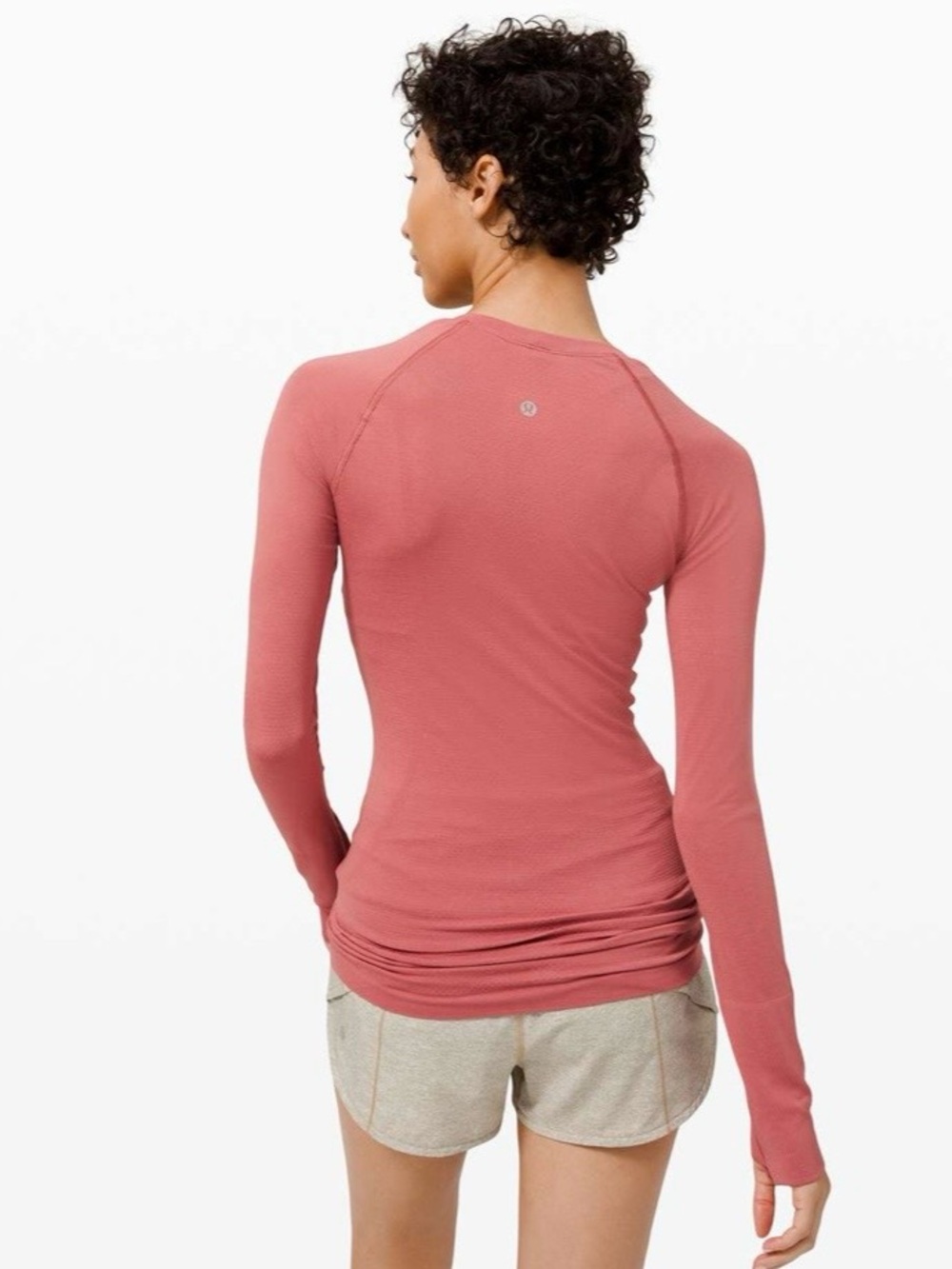 Lululemon Swiftly Tech Long Sleeve shirt 2.0 hip length cherry tint yoga Pilates